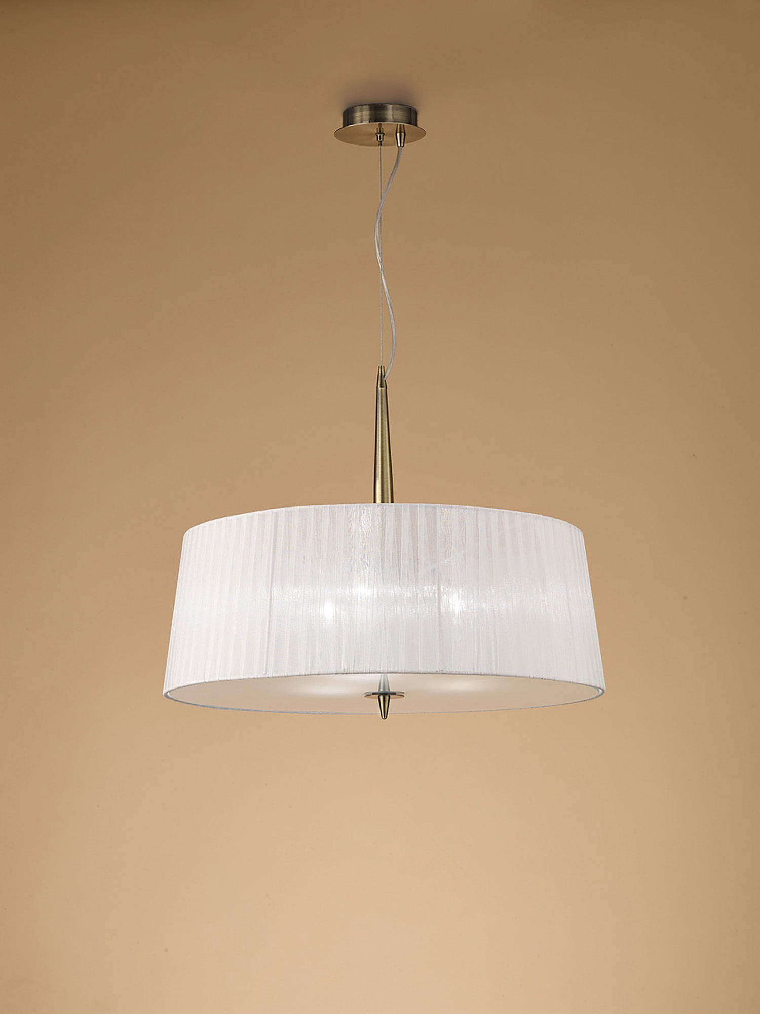 Loewe Antique Brass-White Ceiling Lights Mantra Single Pendant Loewe Antique Brass-White Ceiling Lights Mantra Single Pendant